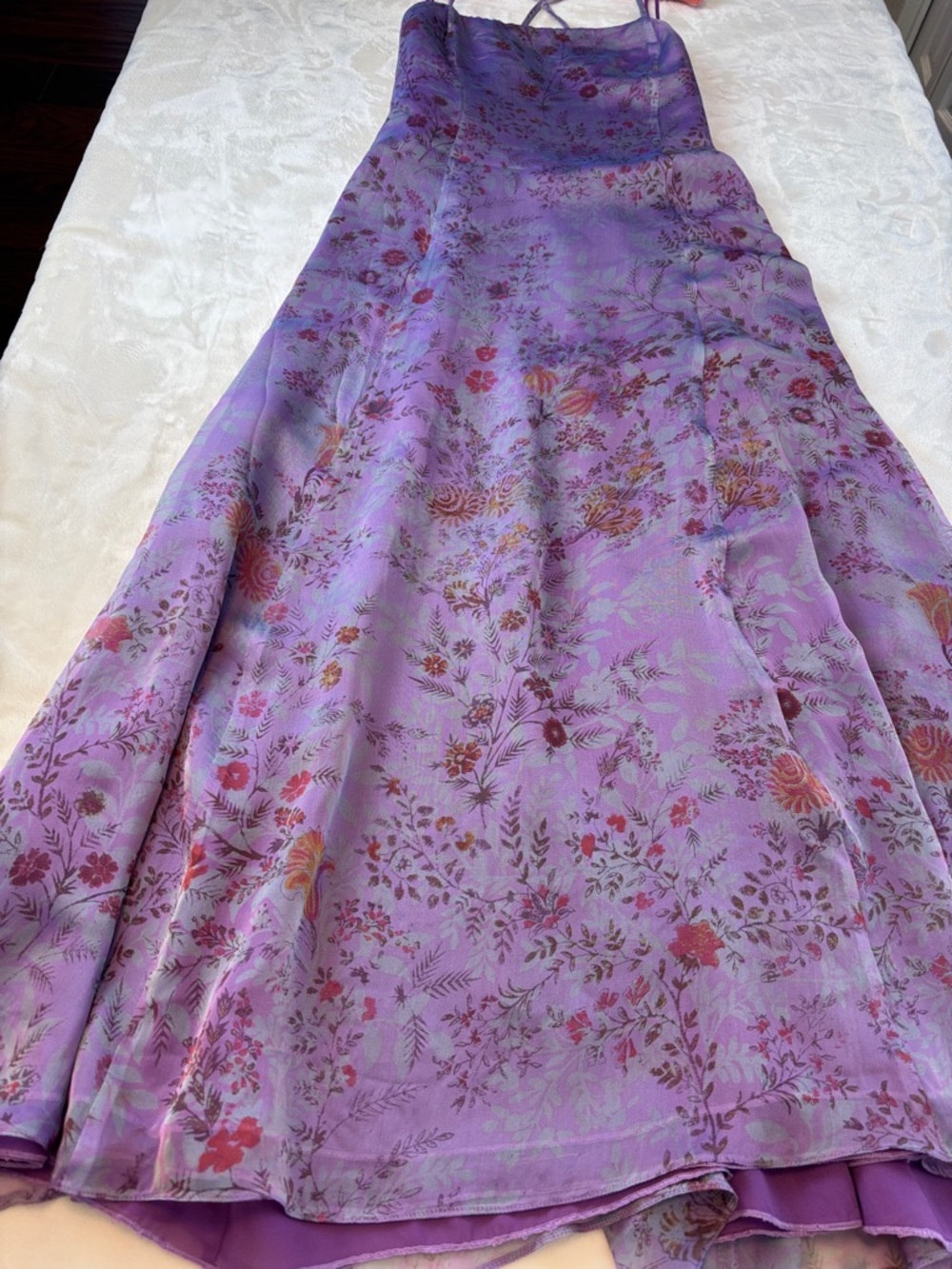 RARE! ARMANI COLLEZIONI Purple/Violet Floral A-Line Strappy Dress -Size 8 EU